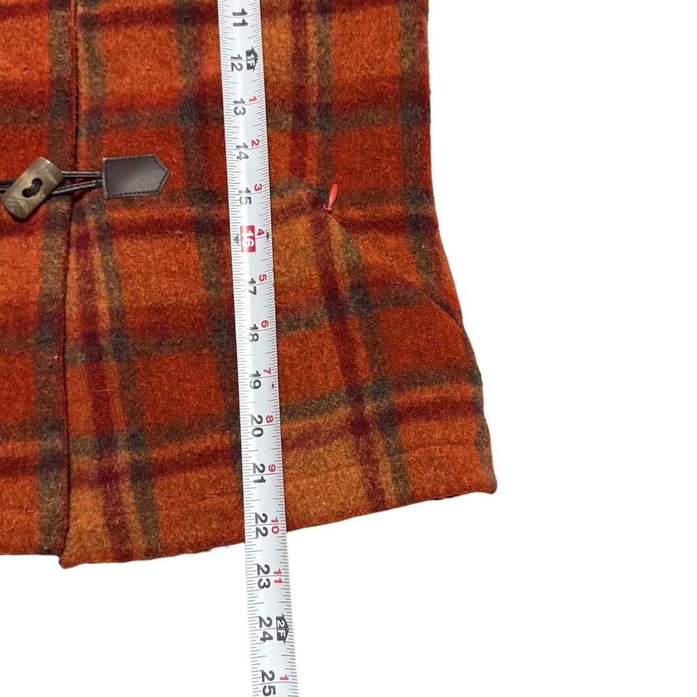 Tsunami Polyester/Wool Plaid Loop Button Hooded J… - image 7
